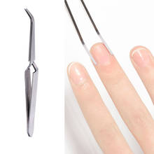 1pcs Stainless Steel Cross Action Tweezers Nail Styling Clip Manicure Nail Art Tools Shaping Tweezer Acrylic UV Gel Curve Fixed 2024 - buy cheap