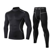 Novo masculino thermo underwear quente longo johns inverno conjuntos de roupa interior térmica anti-microbiano estiramento fitness compressão wear 2024 - compre barato