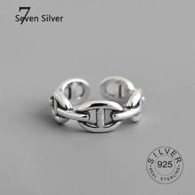 Real 925 sterling silver finger rings for women vintage weave Trendy fine Jewelry Large Adjustable Antique Rings Anillos 2024 - buy cheap