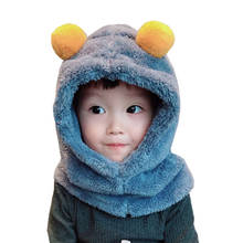 2020 New Winter Children Warm Thick Hat Scarf Baby Beanies Caps Plush Neck Warmers For Boy Girl 2024 - buy cheap