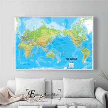 World Map HD Large Style Vintage Poster Prints Oil Painting On Canvas Wall Art Murals Pictures For Living Room Decoration 2024 - buy cheap