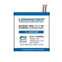 100% Original LOSONCOER 3100mAh TLp020K2 TLp020Kj  For Alcatel One Touch 6039H 6039Y 6039K Idol 3 4.7 Battery 2024 - buy cheap