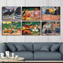 Cuadro Modular de pared para decoración del hogar, impresiones artísticas en lienzo, pintura pastoral de Francia, Paul Gaguin, póster nórdico a color para sala de estar 2024 - compra barato