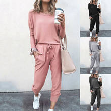 Two Piece Set Women Casual Long Sleeve Top Pants Suit Loose Outfits Jogger 2 Piece Set Korean Sports Suit Cotton Tracksuit 8 Col 2024 - buy cheap