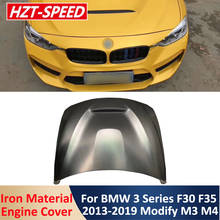 GTS Style Engine Bonnets Hood Cover Modify to M3 M4 Style Iron or Carbon Fiber Car Tuning For BMW 3 Series F30 F35 2013-2019 2024 - buy cheap