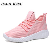 Cagilkzel 2020 primavera tênis feminino sapatos de malha respirável sapatos casuais mulher rendas tenis feminino sapatos de caminhada para mulher 2024 - compre barato