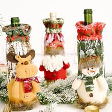Christmas Sweater Wine Bottle Cover, Santa Clause, Snowman & Reindeer Drawstring Bags, Wine Bottle Dress Xmas Party Decorations 2024 - buy cheap