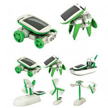 6 em 1 robô solar modelo kit ciência brinquedos para crianças diy montar avião modelo presentes educativos brinquedos para o menino 2024 - compre barato
