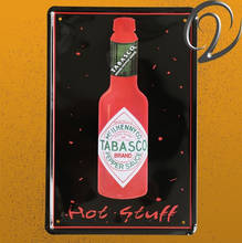Vintage Tabasco Hot Stuff  Painting Poster  Picture Cafe Bar Iron Metal Mural Wall Sticker Home Art Decor Tin sign 2024 - buy cheap