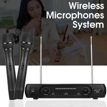 Dual Professional Wireless Microphone System Cordless Microphone Speaker Handheld Microphone Karaoke Mic Music Player 2024 - buy cheap