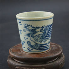 Chinese Old Porcelain Phoenix Pattern Painting Wine Glass Chinese Style Kungfu Teacup And Water Cup 2024 - buy cheap