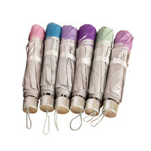 Paraguas de pegamento plateado invertido, sombrilla de mango corto, tres pliegues, resistente al agua, Color aleatorio, 8 soportes 2024 - compra barato
