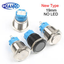 New Type 19mm Metal brass/Oxidized black Push Button Switch Momentary/Latching 1NO1NC Car press button 3pin terminal