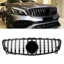 Car Front Grille GTR Style Grill For Mercedes Benz A-Class W176 A200 A250 A45 AMG 2016 2017 2018 Gloss Black 2024 - buy cheap