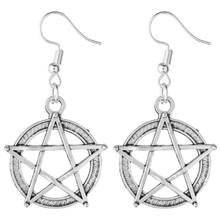 Supernatural Pentagram Earrings For Women Girls Vintage Drop Dangle Pagan Wicca Gothic Pentacle Punk Moon Jewelry Gift Bijoux 2024 - buy cheap