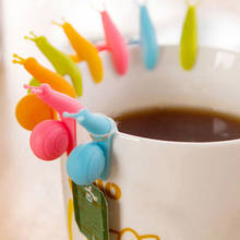 5pcs Exquisite Snail Shape Silicone Tea Bag Holder Cup Mug Candy Colors Cute 2024 - buy cheap
