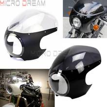 Universal Cafe Racer Fairing 5.75" Viper Headlight Fairing Front Cowl Mask Windshield For Harley Sportster XL883 Bobber Kawasaki 2024 - buy cheap