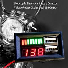12V Digital Battery Capacity Indicator Voltmeter Battery Volt Tester Detector Power Display Dual USB Output For Motorcycle 2024 - buy cheap