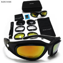 Gafas de sol polarizadas con protección UV400 para hombre, lentes para deportes al aire libre, Airsoft, caza, tiro, ejército militar, 4 lentes 2024 - compra barato
