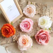 10 pçs rosas artificiais flores cabeça 8cm diâmetro seda falsa flor cabeça para festa de casamento casa decoração presente do dia dos namorados 2024 - compre barato