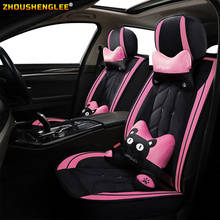 ZHOUSHENGLEE-Funda de cuero para asiento de coche, cubierta delantera y trasera de lujo para mitsubishi outlander 3, great wall hover h5, ssangyong korando, kia optim 2024 - compra barato