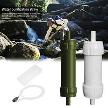 Outdoor Water Filtration Survival Water Filter Triple Straw Water Filtration System Drinking Purifier For Emergency Hik Camping 2024 - buy cheap