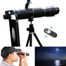 Teleobjetivo 4K HD de 3 secciones ajustable, Lente telescópica Monocular, Zoom 16X-35X, para teléfonos inteligentes 2024 - compra barato