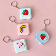 1PC 1.5 Meter 60-Inch Key Chain Rainbow Strawberry Ice Cream Retractable Tape Height Leather Ruler Kids Gift Sewing Measurement 2024 - buy cheap