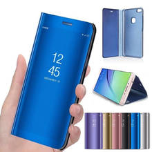 Роскошный кожаный чехол-книжка для Huawei P20 P30 Honor 20 Pro 10 Lite P Smart 2019 8A Y6 Y7 2019 Smart Mirror Flip Shell 2024 - купить недорого