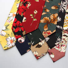 Linbaiway-Corbatas de poliéster con estampado Floral para hombre, Corbatas ajustadas de Jacquard, Corbatas de negocios para novio 2024 - compra barato