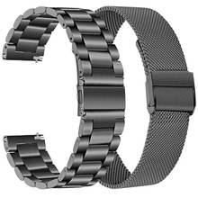 Pulseira para relógios de aço inoxidável, modelos huawei gt/gt2 de honor magic smart e ticwatch pro 2024 - compre barato