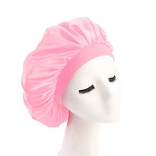 Gorro ajustable para el cabello para mujer, gorro de satén sólido resistente al agua, gorro largo para el cuidado del cabello para dormir de noche, herramienta de seda para envolver la cabeza, joyería 2024 - compra barato