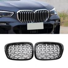 1Pair Car Grille Mesh ABS Semi-plated Front Kidney Grills 51137005837 51137005838 for BMW 5 Series E39 99-03 Auto Replacement 2024 - buy cheap