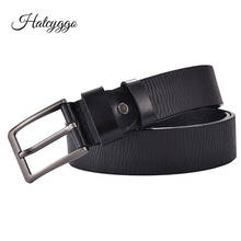 HATCYGGO-cinturones de diseñador de lujo para hombre, correa de cuero genuino de alta calidad, cinturón Vintage con hebilla de Pin, 3 tamaños 2024 - compra barato