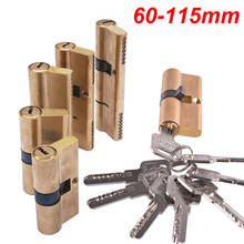 Cylinder AB Key Anti-Theft Lock 65 70 80 90 115mm Cylinder Biased Lock  Entrance Brass Door Lock Lengthened Core Extended Keys 2024 - buy cheap