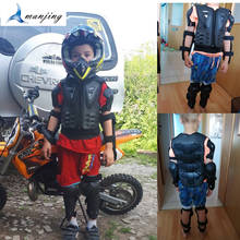 Armadura de Protección corporal Latka para niños, chaleco de Motocross, patinaje, con protector de rodilla, 0,8-1,6 M de altura 2024 - compra barato