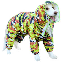 Chubasquero de camuflaje con capucha para perro, mono de cobertura completa, chaqueta impermeable para mascotas, Poncho de lluvia para perros pequeños, medianos y grandes 2024 - compra barato