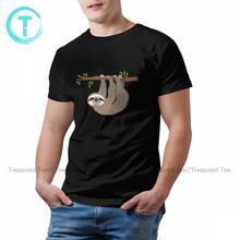 Ленивец, Мужская футболка большого размера, забавная хлопковая Футболка с графическим рисунком, футболка с коротким рукавом в уличном стиле, Размер 4xl 2024 - купить недорого