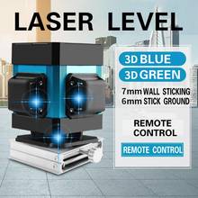 Medidor de nível de laser com 12 linhas de luz azul 3d, nivelador de nível de instrumento de fixação, alta precisão, brilho plano, chão, azulejo, linha de nivelamento #35 2024 - compre barato