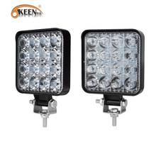 OKEEN Led Light Bar 48w Led Work Light Square 16 Led Lights Off-road Spot Light for Trucks Off-road Vehicle ATV SUV UTV 4WD Jeep 2024 - buy cheap