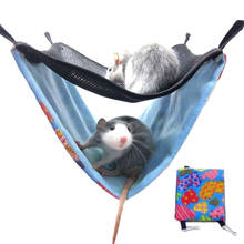 Hamster hamster hammock ninho de algodão dupla camada malha respirável pendurado cama ninho para chinchilas furões pequeno pet gaiola acessórios # w0 2024 - compre barato