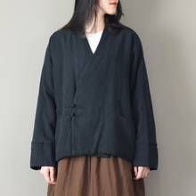 Ropa tradicional china para mujer, abrigo cálido de algodón, chaqueta Retro Hanfu, traje Tang, Top Cheongsam acolchado Oriental 11709 2024 - compra barato