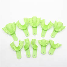 Dental Oral Care Green Plastic Impression Trays 10pcs/set Full Size 2024 - buy cheap