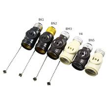 E26 Bulb Socket to 2 Outlet Adapter Light Holder Splitter Pull Chain Switch New 2024 - buy cheap