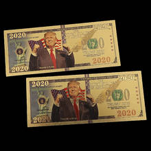 Billetes conmemorativos chapados en oro de Trump, colección de regalos, recuerdo realista, moneda de dinero falso, 1 ud. 2024 - compra barato