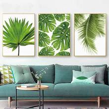 Tropical Banana Leaf Canvas Painting Fresh Palm Leaves Nordic Green Plant Poster Greenery Wall Picture Room Decoration No Frame 2024 - buy cheap