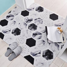 PVC Door Mat Carpet European Style Printed Hexagon Pattern Hallway Room Floor Mats Carpet Non-slip Dust-proof Silk Loop Door Mat 2024 - buy cheap