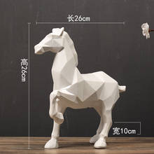 Adornos nórdicos sencillos y modernos de origami para sala de estar, adornos geométricos de caballo, decoración creativa para estudio, decoraciones suaves para hotel 2024 - compra barato