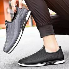 Shoes Men's Sneakers Mesh Casual Slip-On Light LoafersMens Breathable Driving Shoe Zapatillas Hombre Outdoor Walking Footwear 2024 - buy cheap