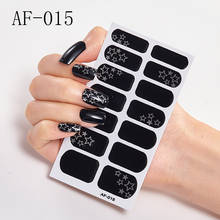 Lamemoria 14Tips AF Korean Style Nail Sticker Nail Wraps Mixed Styles Full Cover Nail Vinyls Decals Decorations DIY 2024 - buy cheap